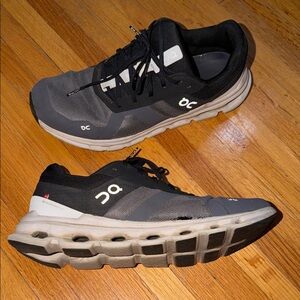 On Running Black and Gray Performance Runners